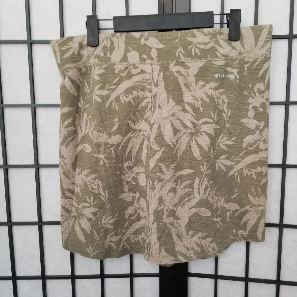 Columbia Knit Skirt with Pockets, Olive Green, Athletic Athleisure, Tropical